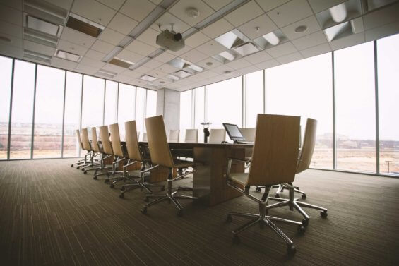 An interior shot of a meeting room in Tacoma